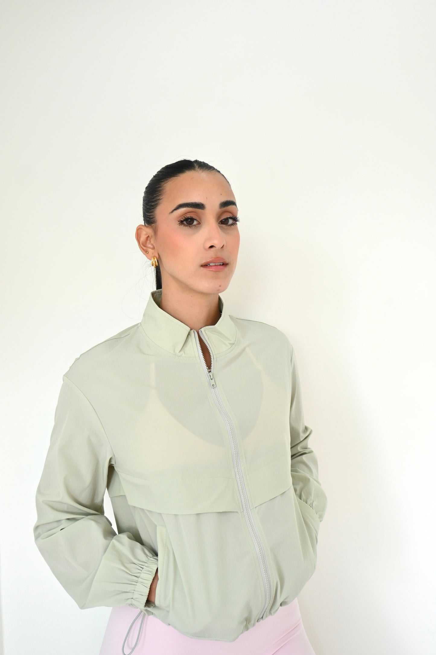 Water Resistance Green Jacket