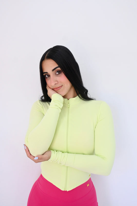 The perfect combination: Hot Green Jacket