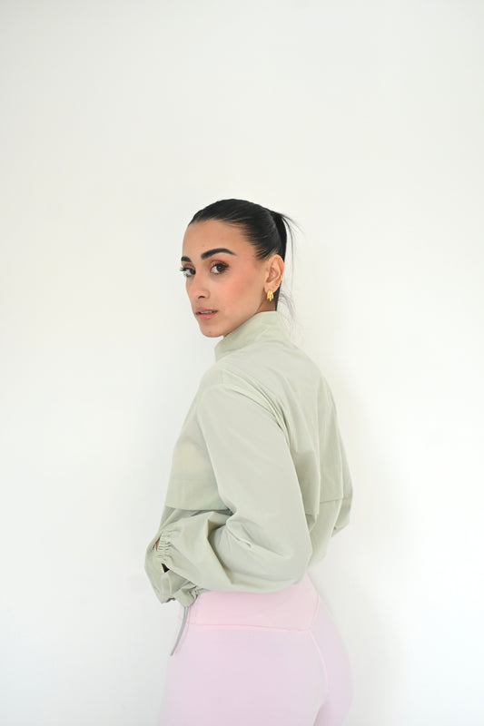 Water Resistance Green Jacket