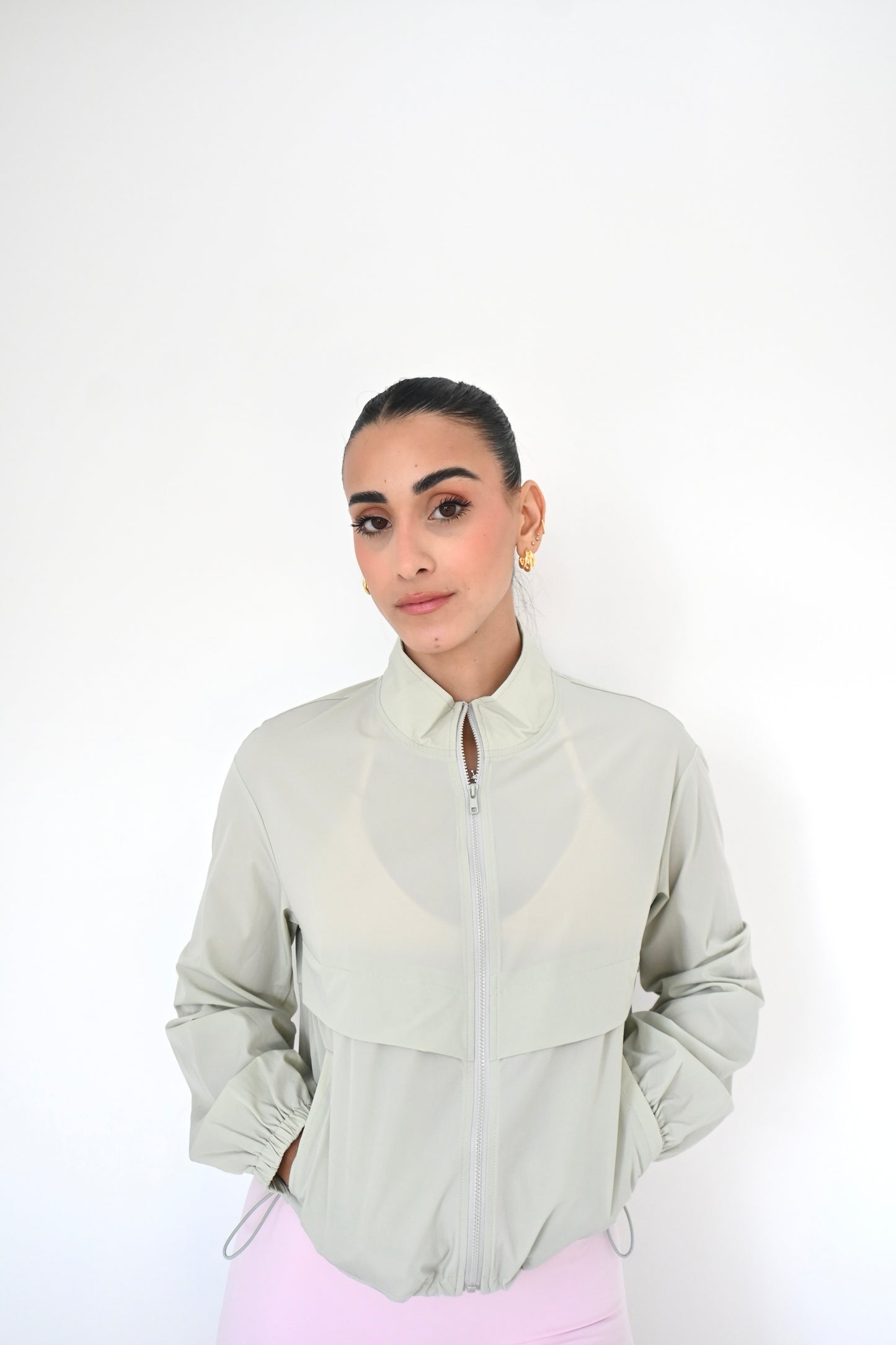 Water Resistance Green Jacket