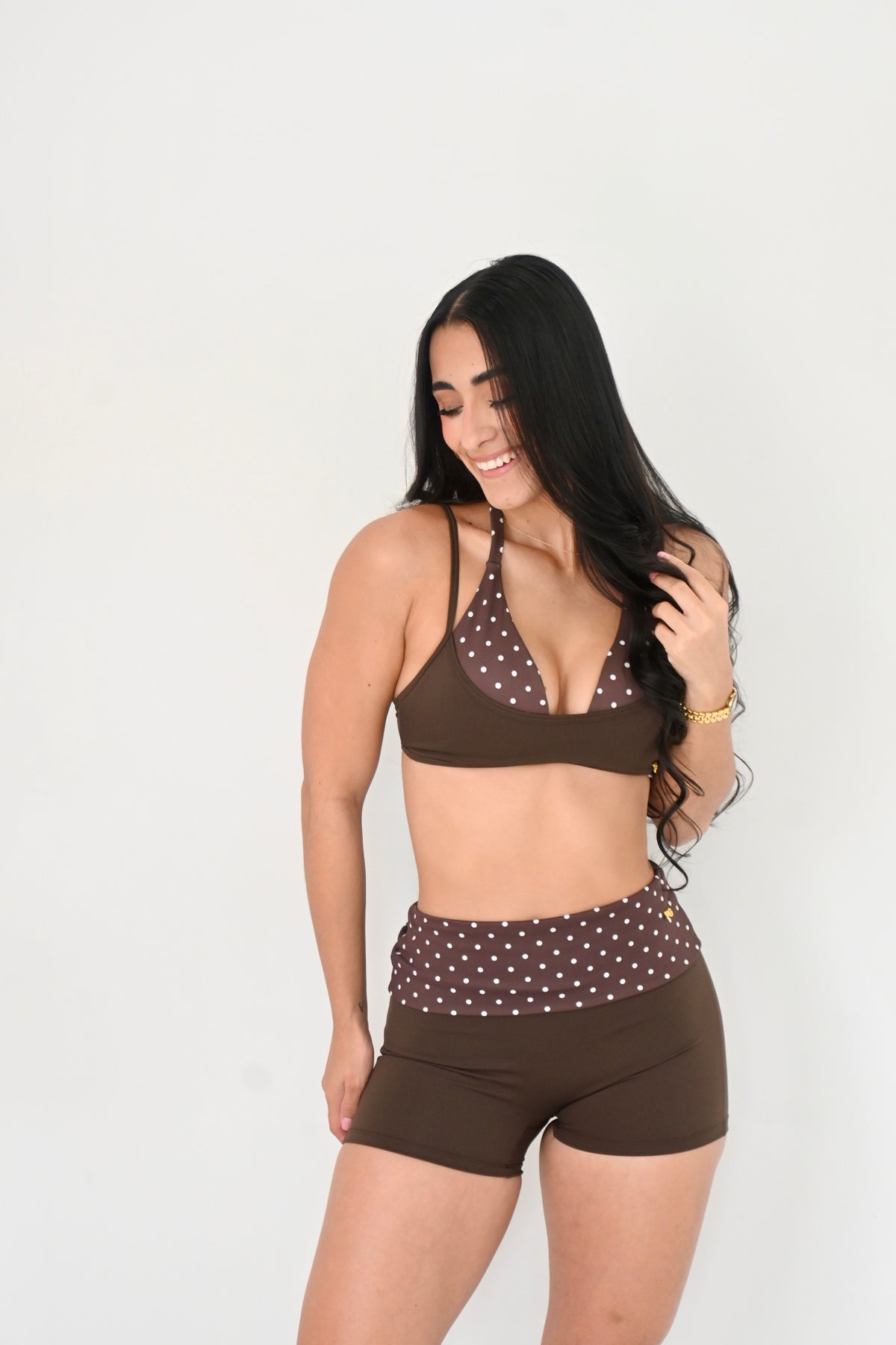 Mocha Dots Short Set