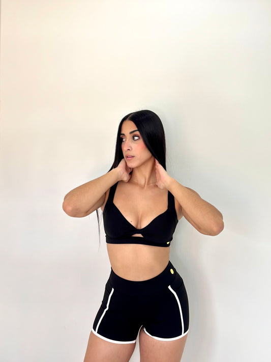 Cute Black Short Set