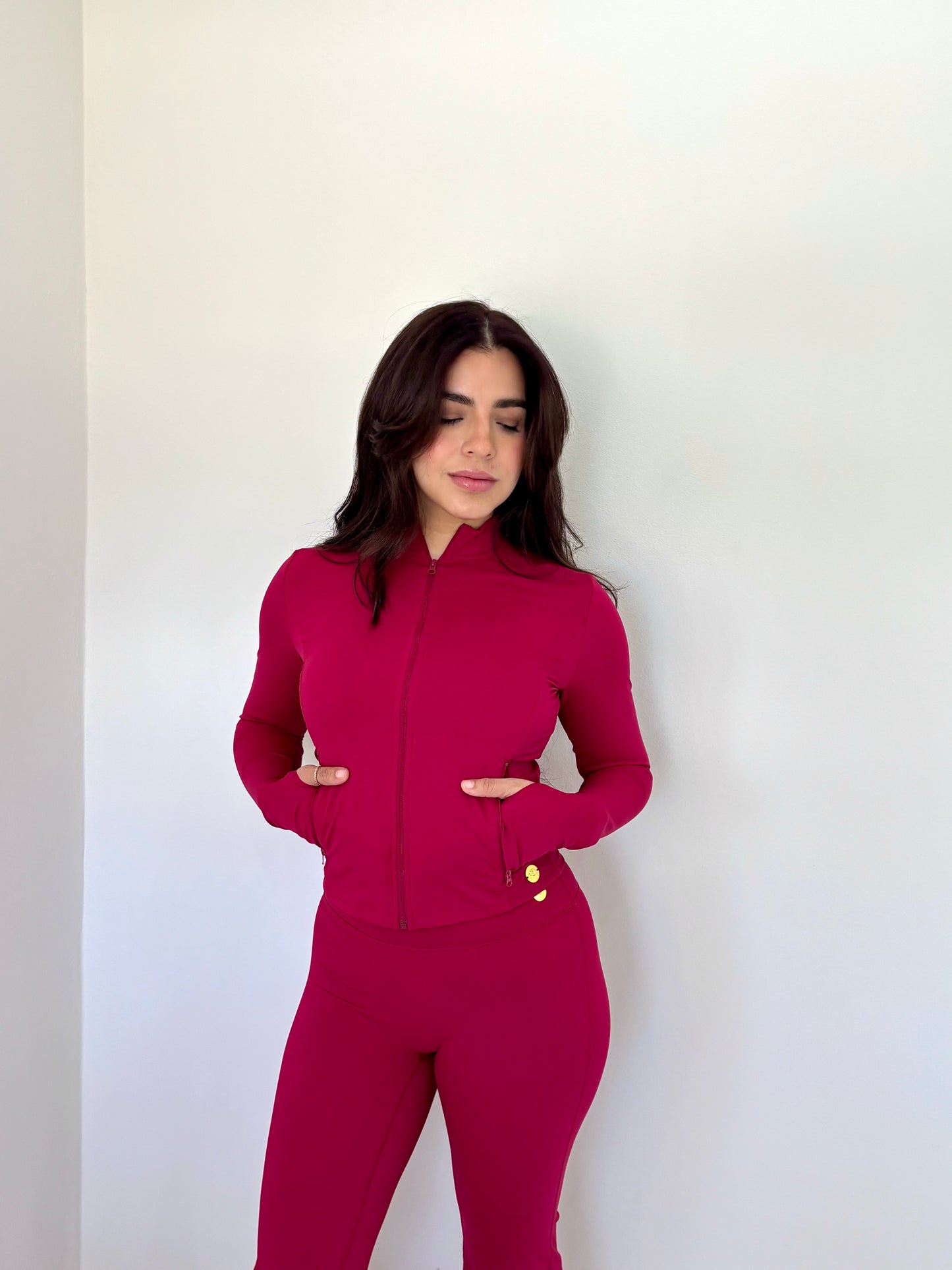 Plum Zip Up Jacket