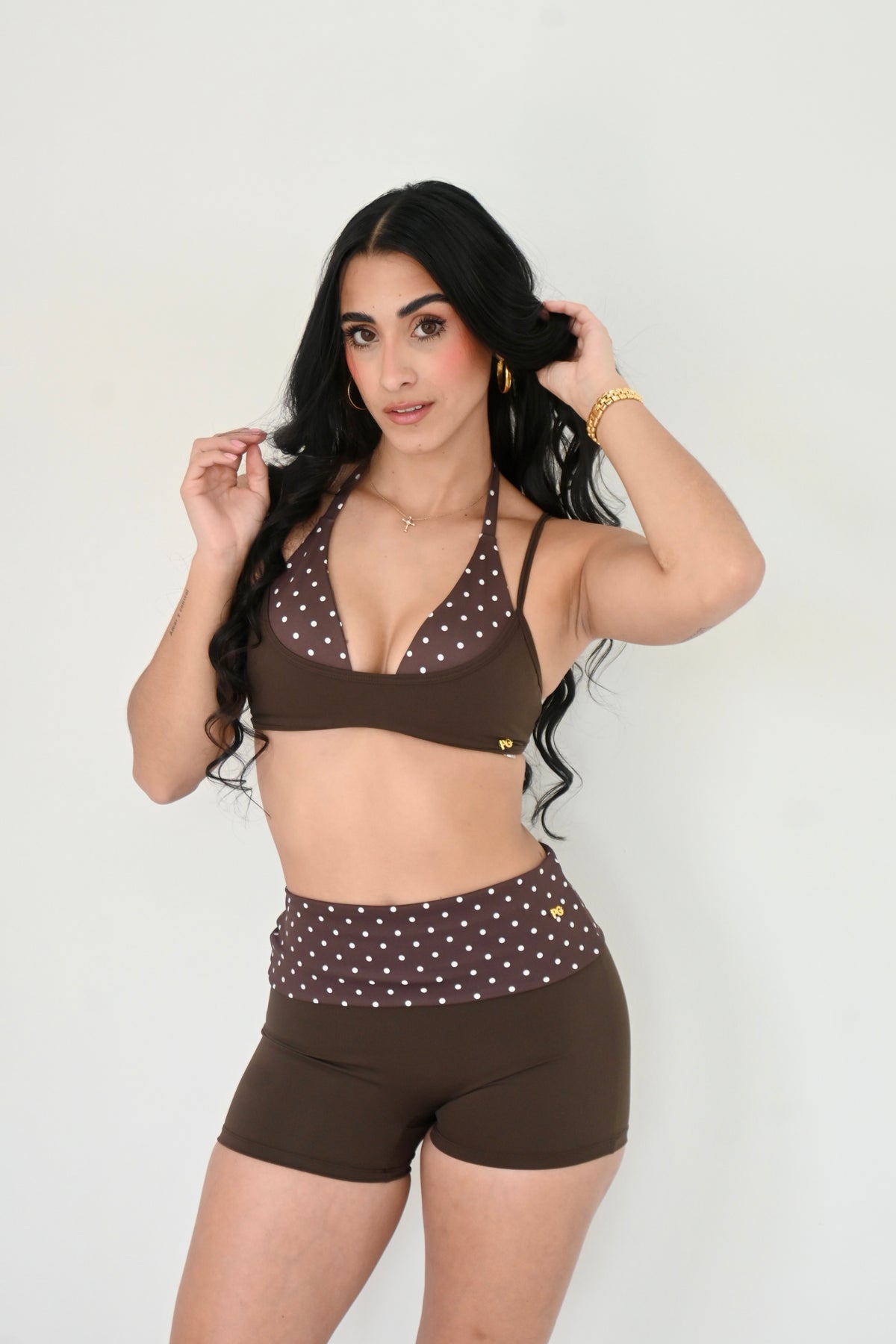 Mocha Dots Short Set
